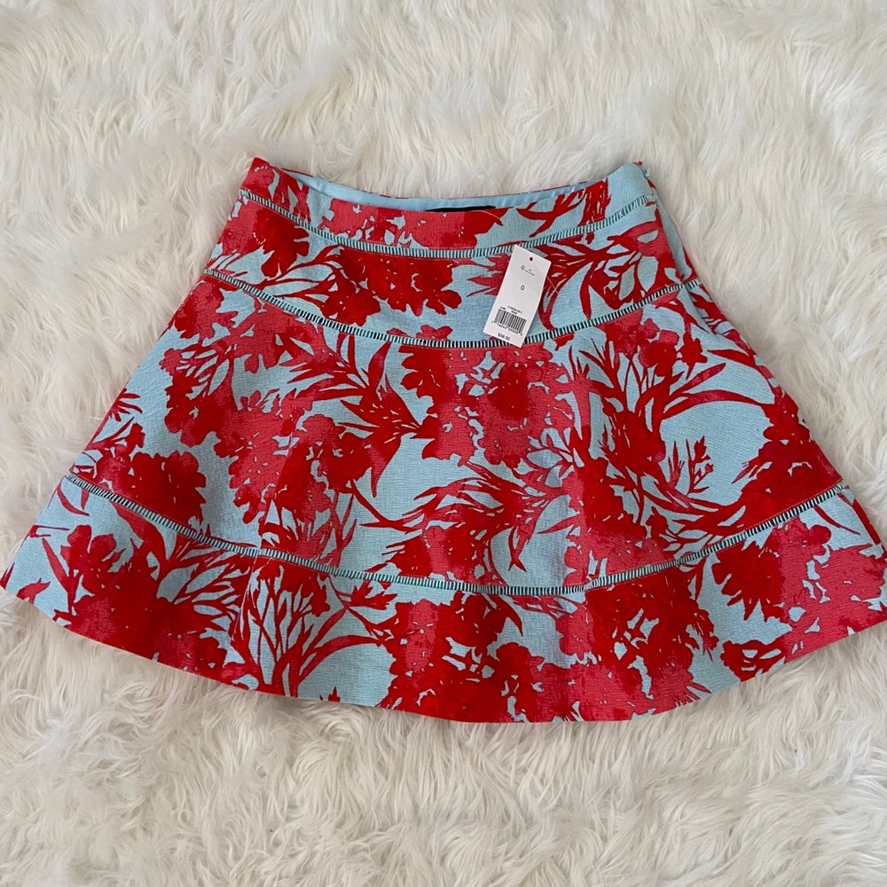 Floral Flare Mini Skirt